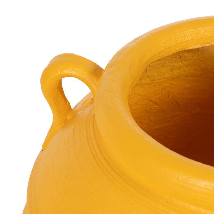 Yellow Resin Vase Decoration 56 X 56 X 60 Cm