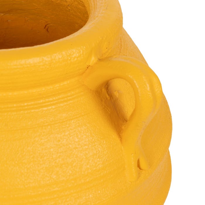 Yellow Resin Vase Decoration 56 X 56 X 60 Cm