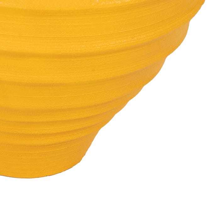 Yellow Resin Vase Decoration 56 X 56 X 60 Cm