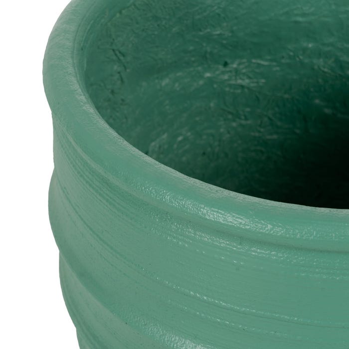 Decoração de vaso de resina turquesa 49,30 x 49,30 x 51 cm