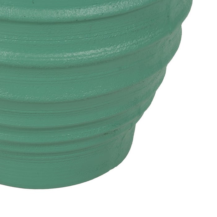 Decoração de vaso de resina turquesa 49,30 x 49,30 x 51 cm