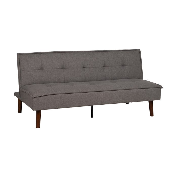 Sofá-Cama Gris Metal-Madera Salón 181 X 102 X 85 Cm