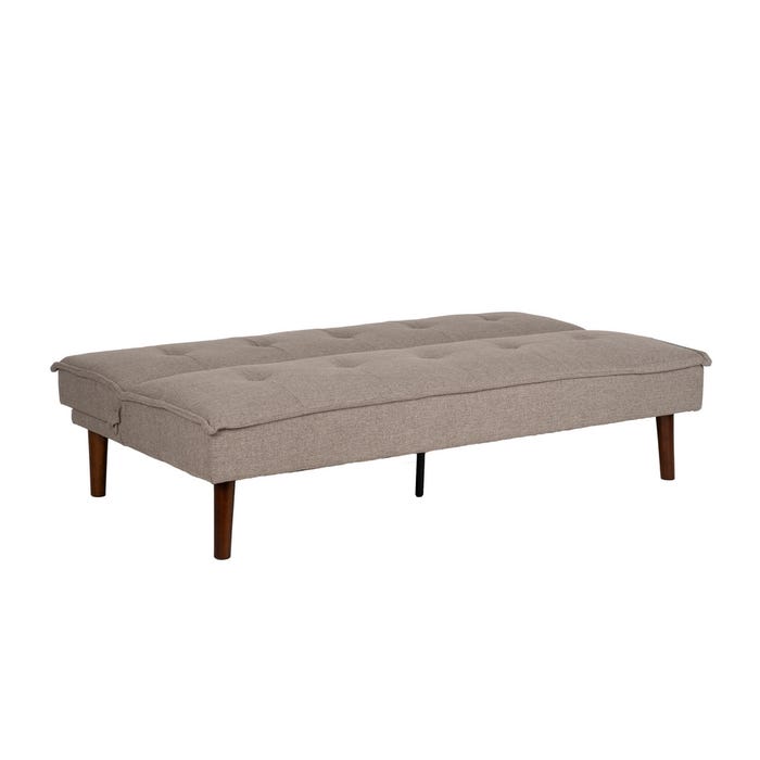 Sofá-Cama Beige Metal-Madera Salón 181 X 88 X 85,50 Cm