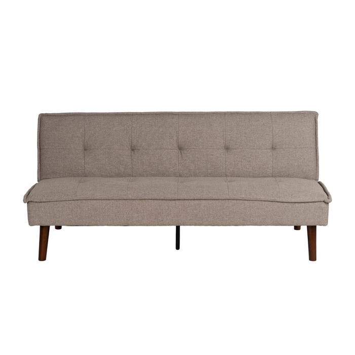 Sofá-Cama Beige Metal-Madera Salón 181 X 88 X 85,50 Cm