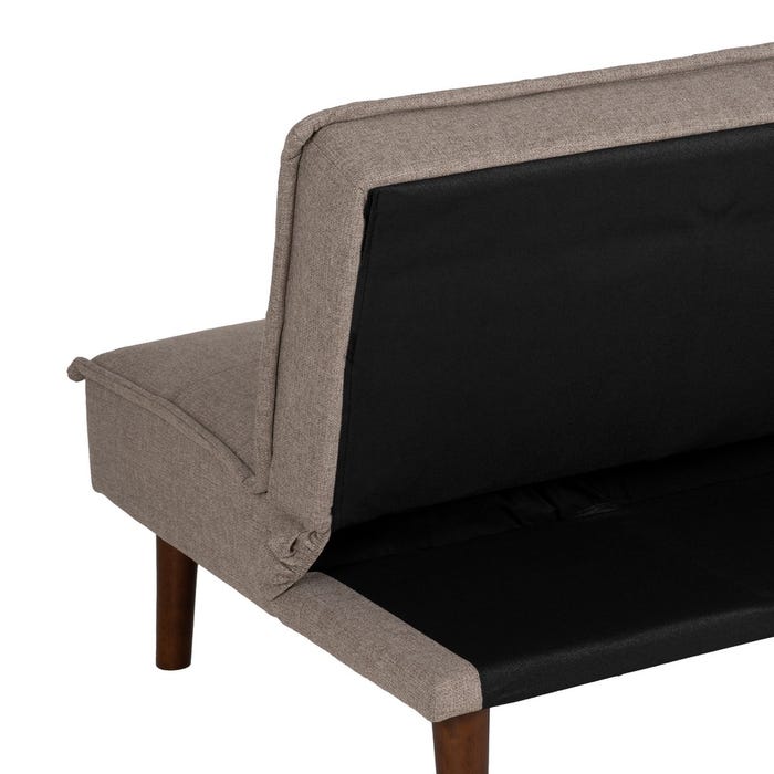 Beige Metal-Wood Sofa Bed Living Room 181 X 88 X 85.50 Cm