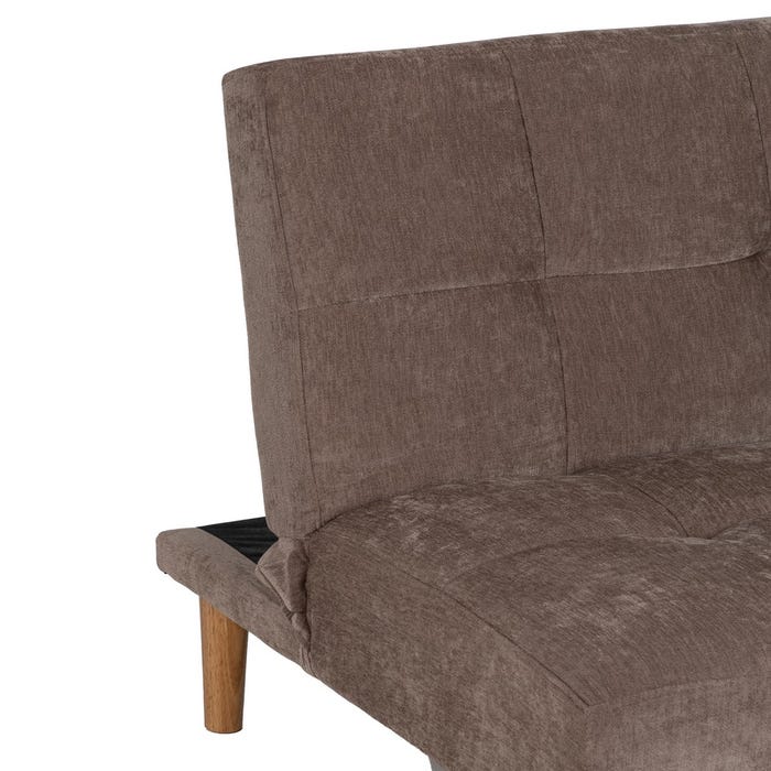 Taupe Metal-Wood Sofa Bed Living Room 178 X 94 X 86 Cm