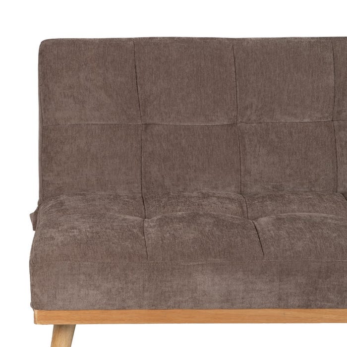 Taupe Metal-Wood Sofa Bed Living Room 178 X 94 X 86 Cm