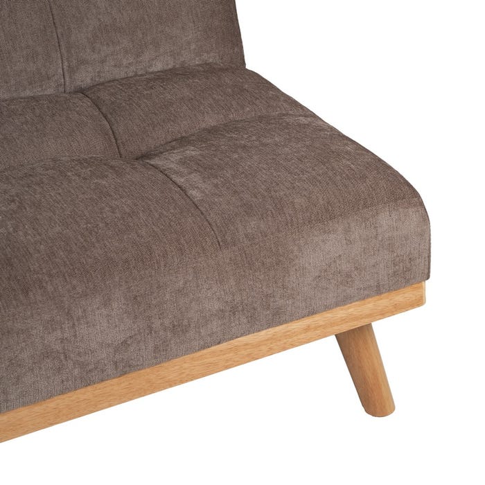 Taupe Metal-Wood Sofa Bed Living Room 178 X 94 X 86 Cm