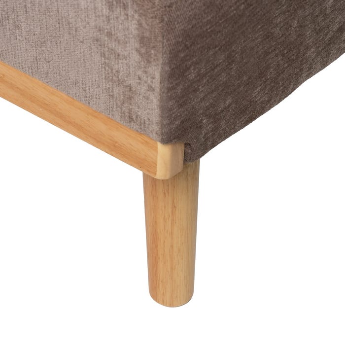 Taupe Metal-Wood Sofa Bed Living Room 178 X 94 X 86 Cm