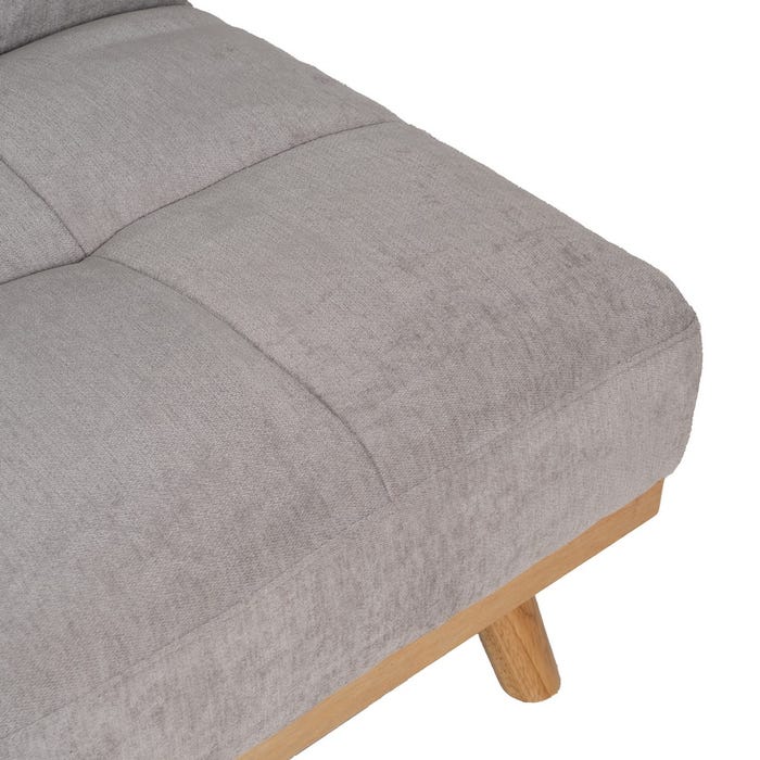 Gray Metal-Wood Sofa Bed Living Room 178 X 94 X 86 Cm