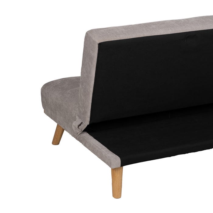 Gray Metal-Wood Sofa Bed Living Room 178 X 94 X 86 Cm