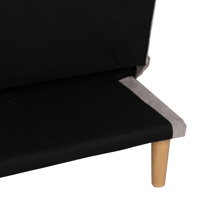 Gray Metal-Wood Sofa Bed Living Room 178 X 94 X 86 Cm