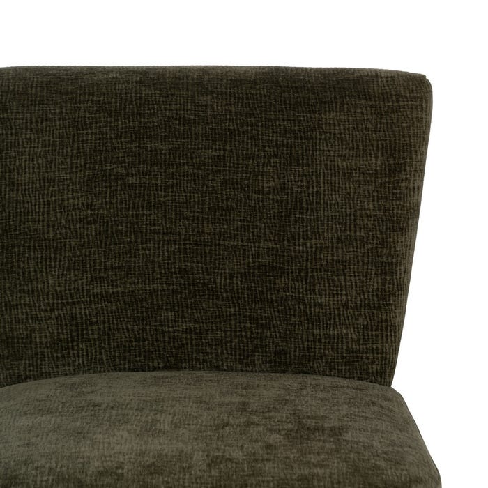 Green Fabric-Wood Living Room Armchair 55 X 63 X 76 Cm