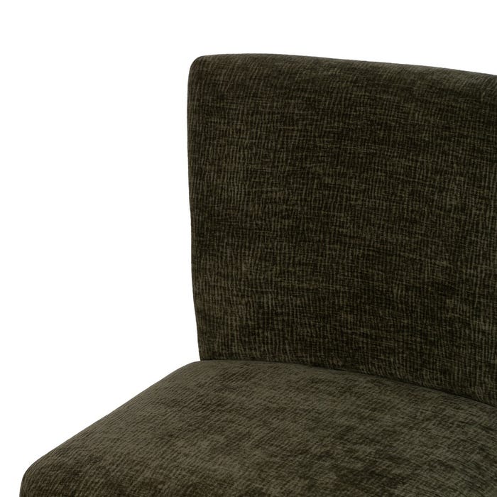 Green Fabric-Wood Living Room Armchair 55 X 63 X 76 Cm