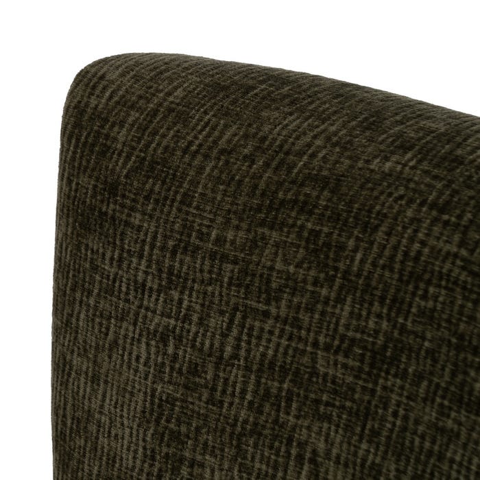Green Fabric-Wood Living Room Armchair 55 X 63 X 76 Cm