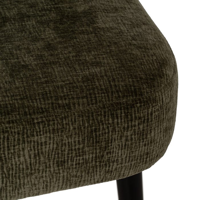 Green Fabric-Wood Living Room Armchair 55 X 63 X 76 Cm