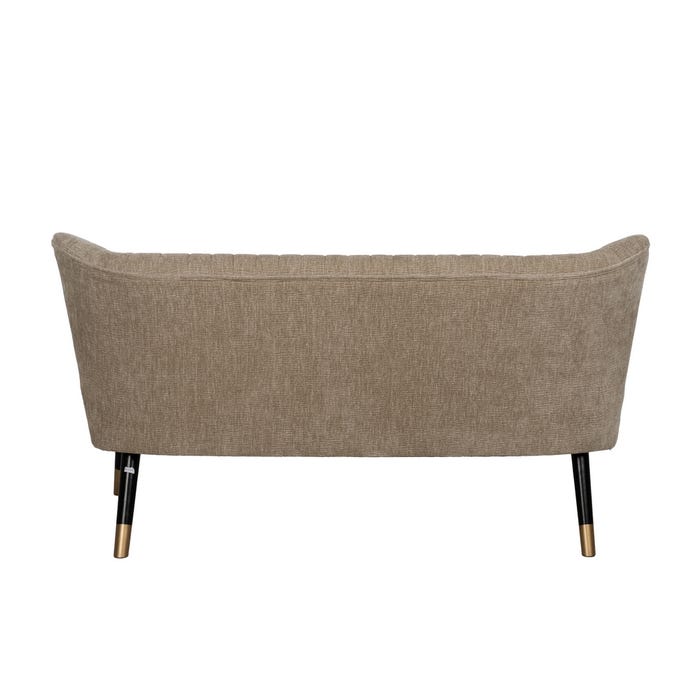 Beige Fabric-Wood Sofa Living Room 134 X 70 X 74 Cm