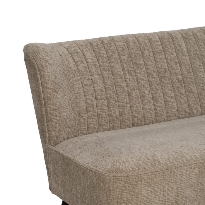 Beige Fabric-Wood Sofa Living Room 134 X 70 X 74 Cm