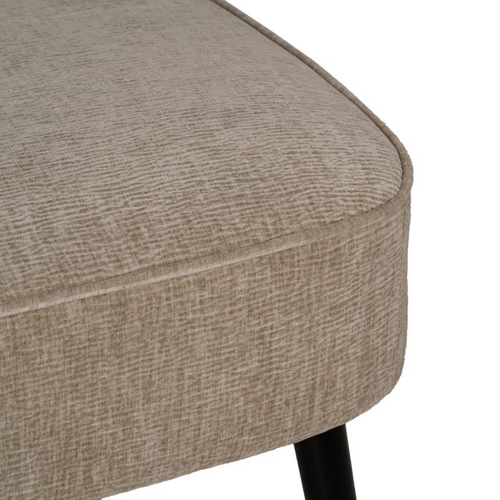 Beige Fabric-Wood Sofa Living Room 134 X 70 X 74 Cm