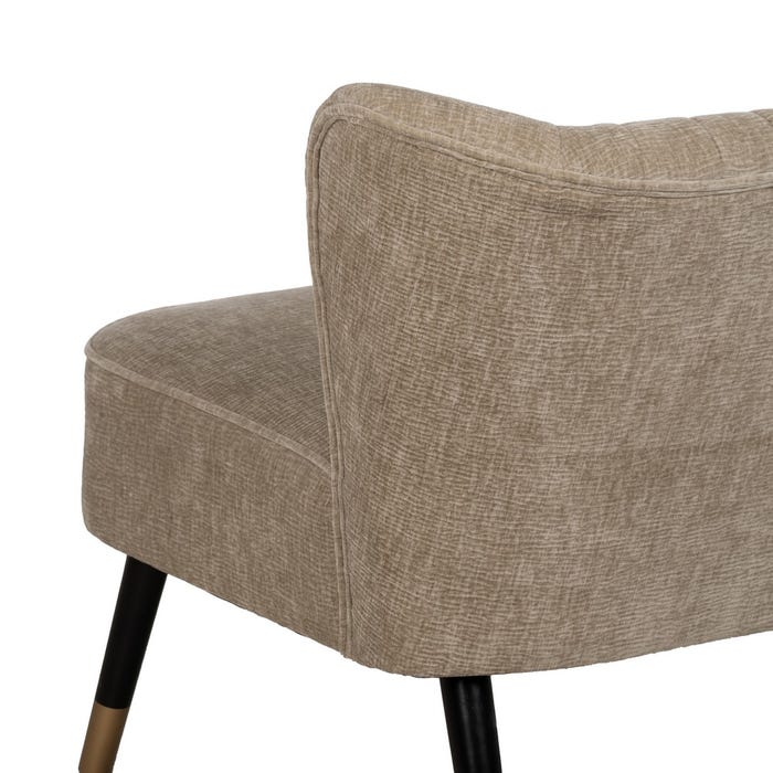 Beige Fabric-Wood Sofa Living Room 134 X 70 X 74 Cm