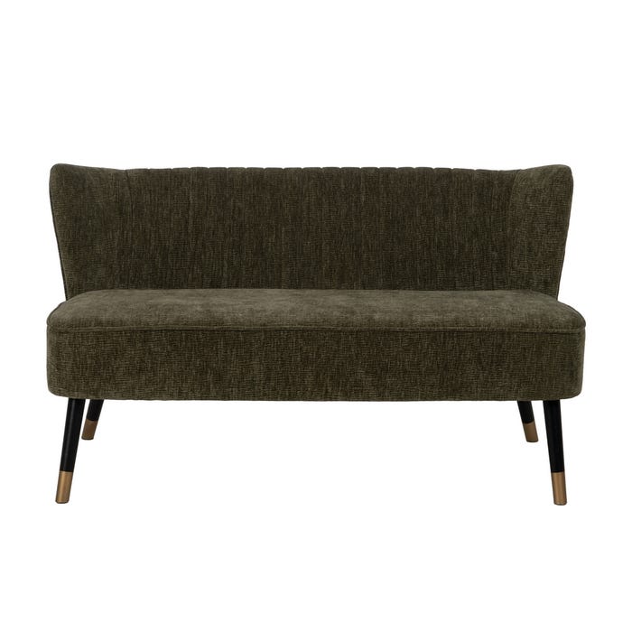 Green Fabric-Wood Sofa Living Room 134 X 70 X 74 Cm