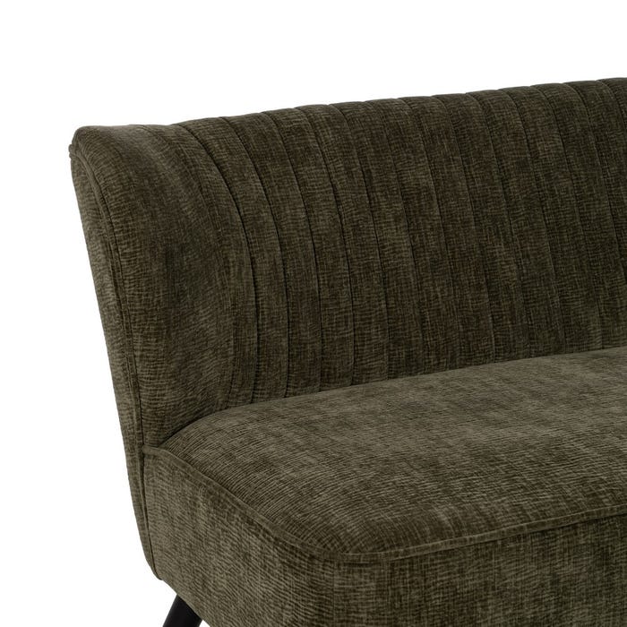 Green Fabric-Wood Sofa Living Room 134 X 70 X 74 Cm