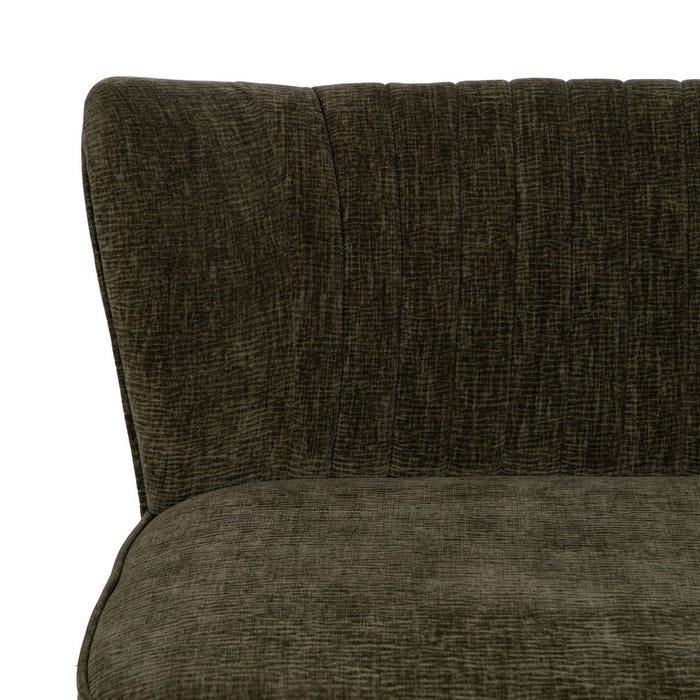 Green Fabric-Wood Sofa Living Room 134 X 70 X 74 Cm