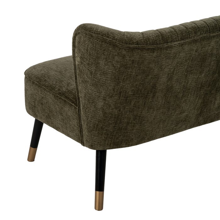 Green Fabric-Wood Sofa Living Room 134 X 70 X 74 Cm