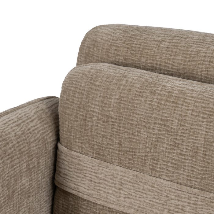Beige Fabric-Wood Living Room Armchair 72 X 72 X 73 Cm