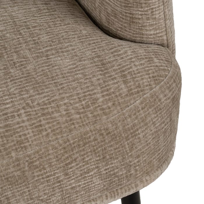 Beige Fabric-Wood Living Room Armchair 72 X 72 X 73 Cm