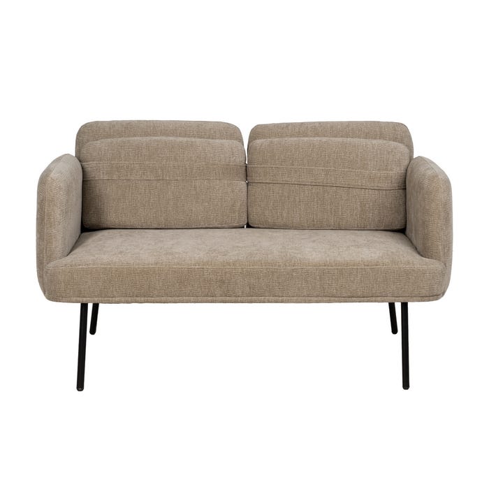 Beige Fabric-Wood Sofa Living Room 127 X 72 X 73 Cm