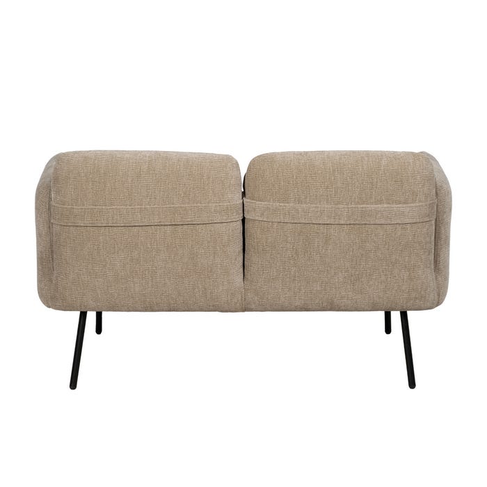 Beige Fabric-Wood Sofa Living Room 127 X 72 X 73 Cm