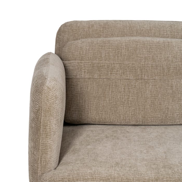 Beige Fabric-Wood Sofa Living Room 127 X 72 X 73 Cm