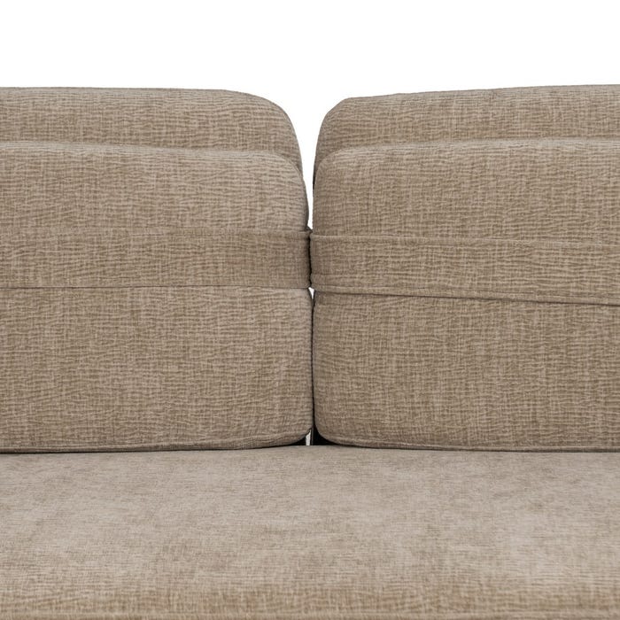 Beige Fabric-Wood Sofa Living Room 127 X 72 X 73 Cm