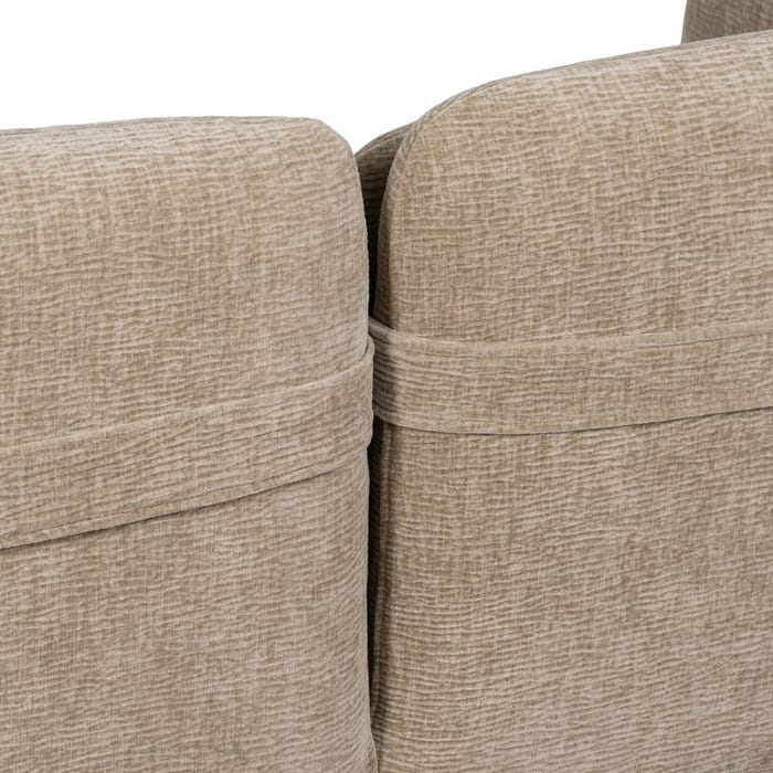 Beige Fabric-Wood Sofa Living Room 127 X 72 X 73 Cm