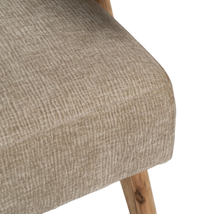 Sillón Beige Tejido-Madera Salón 74 X 76 X 85 Cm