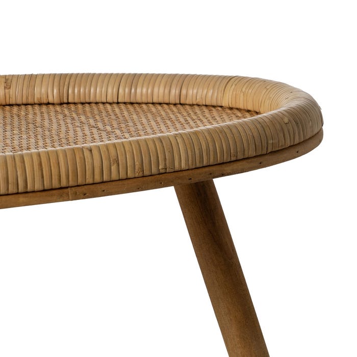 Mesa Centro Natural Ratán Salón 77 X 41 X 37 Cm