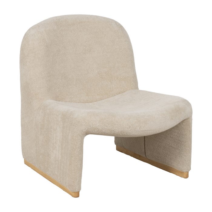 Sillón Beige Tejido Salón 70 X 78 X 73 Cm