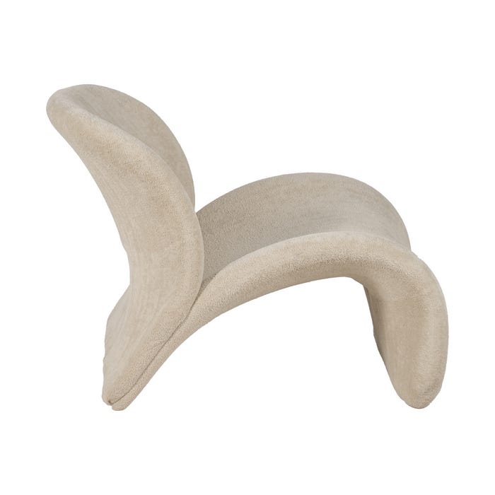 Beige Fabric Living Room Armchair 78 X 90 X 80 Cm