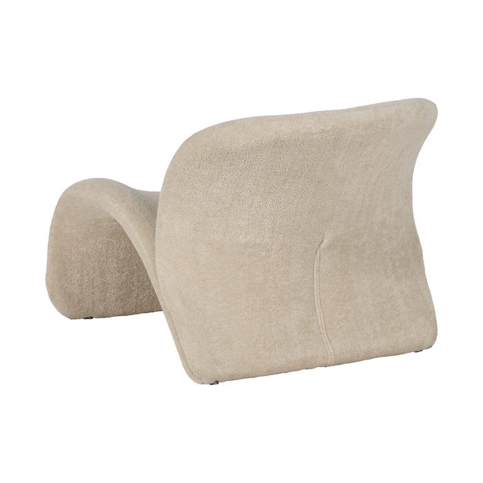 Beige Fabric Living Room Armchair 78 X 90 X 80 Cm