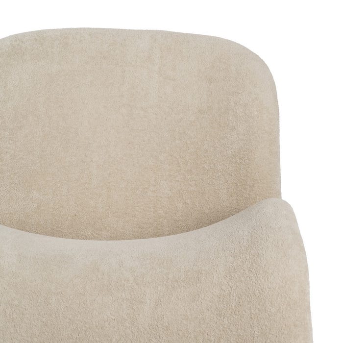 Beige Fabric Living Room Armchair 78 X 90 X 80 Cm