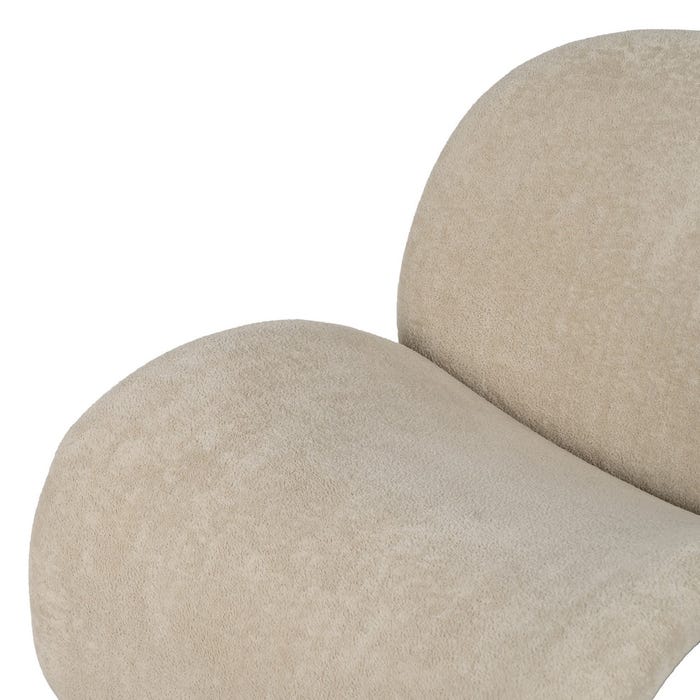 Beige Fabric Living Room Armchair 78 X 90 X 80 Cm