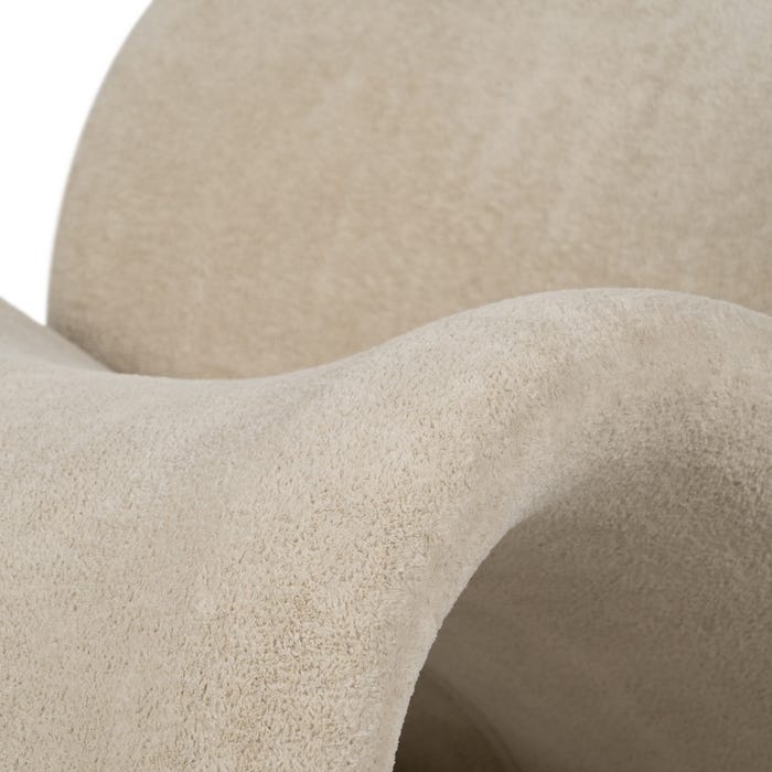 Beige Fabric Living Room Armchair 78 X 90 X 80 Cm