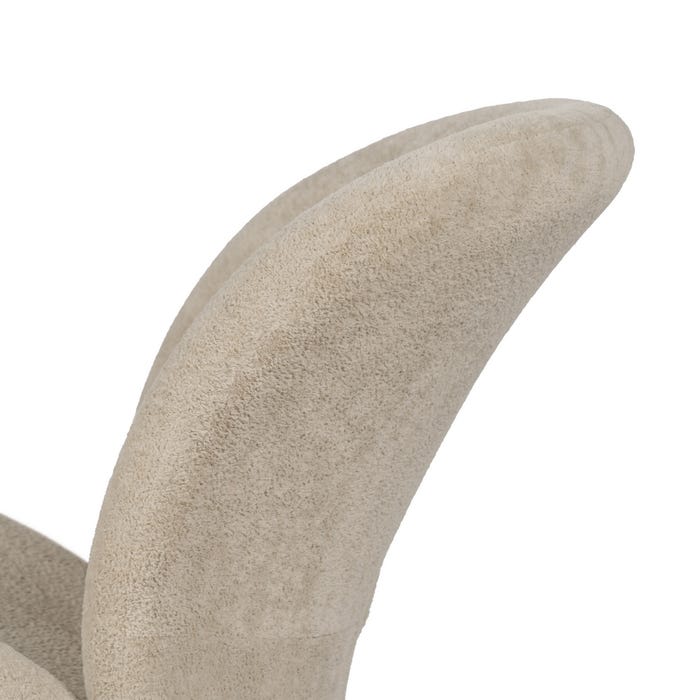 Beige Fabric Living Room Armchair 78 X 90 X 80 Cm