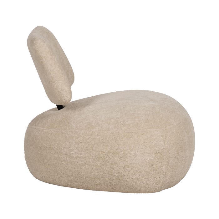 Beige Fabric Living Room Armchair 67 X 73 X 67 Cm