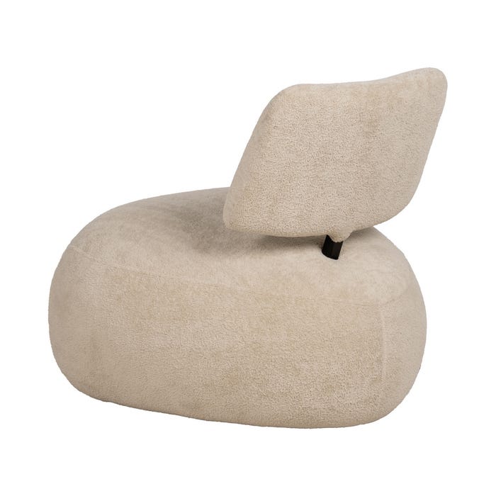 Beige Fabric Living Room Armchair 67 X 73 X 67 Cm