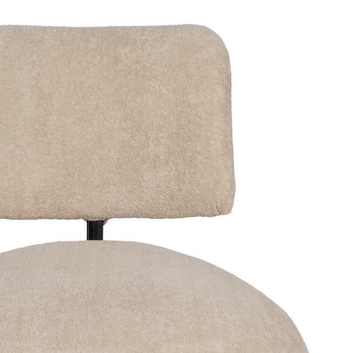 Beige Fabric Living Room Armchair 67 X 73 X 67 Cm