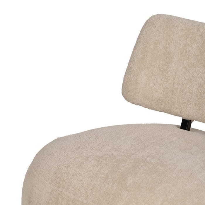 Beige Fabric Living Room Armchair 67 X 73 X 67 Cm