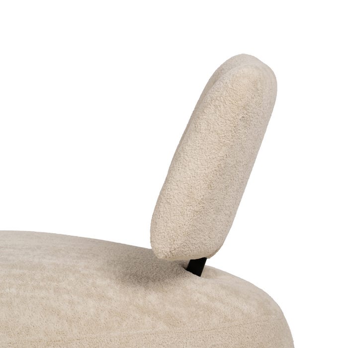 Beige Fabric Living Room Armchair 67 X 73 X 67 Cm
