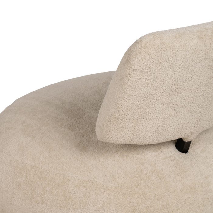 Beige Fabric Living Room Armchair 67 X 73 X 67 Cm